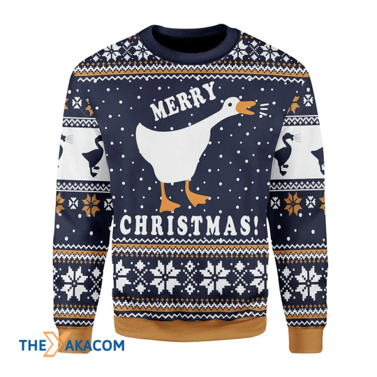 Merry Xmas The Untitled Goose Gift For Christmas Party Ugly Christmas Sweater