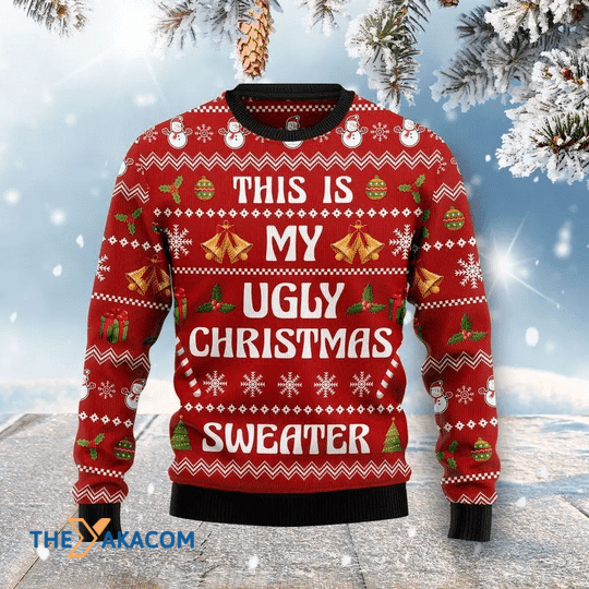 Merry Xmas This Is My Red Warm Gift For Christmas Party Ugly Christmas Sweater