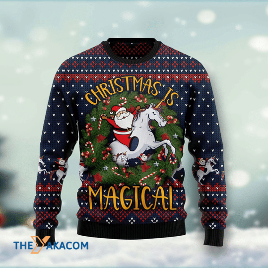 Merry Xmas Unicorn Christmas Is Magical Gift For Christmas Party Ugly Christmas Sweater