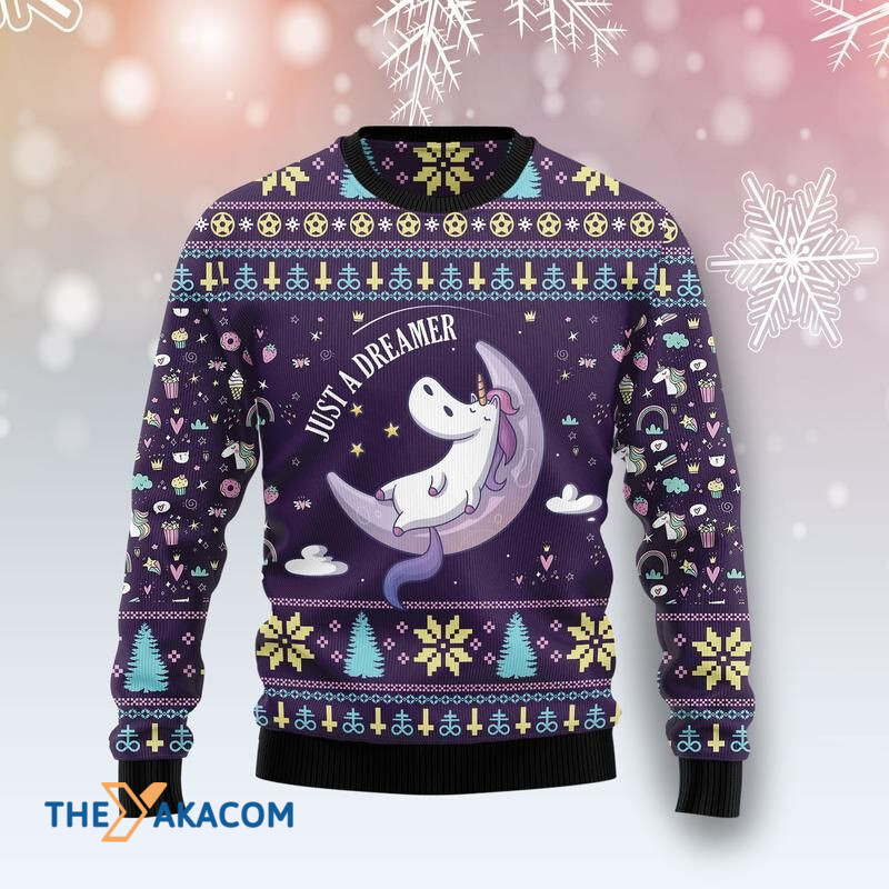 Merry Xmas Unicorn Dreamer Awesome Gift For Christmas Ugly Christmas Sweater