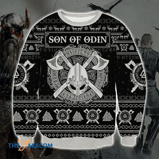 Merry Xmas Viking Son Of Odin Gift For Christmas Party Ugly Christmas Sweater