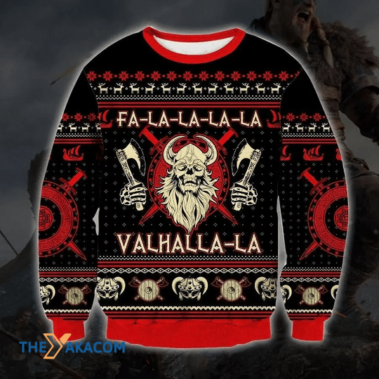 Merry Xmas Viking Valhalla-La Gift For Christmas Party Ugly Christmas Sweater