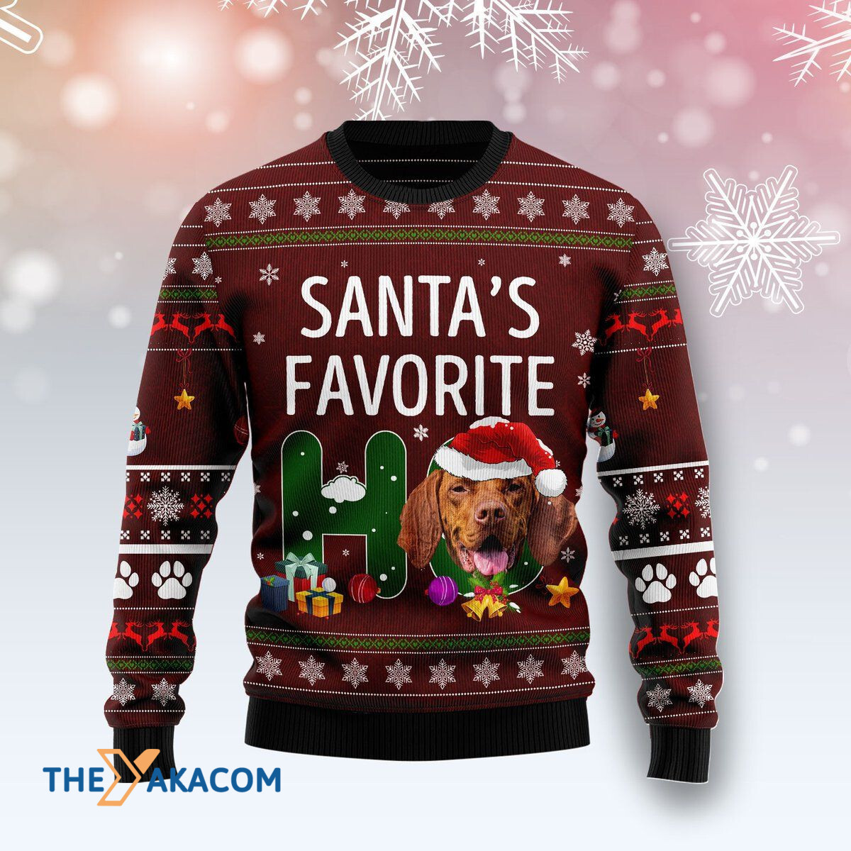 Merry Xmas Vizsla Santas Favorite Ho Awesome Gift For Christmas Ugly Christmas Sweater