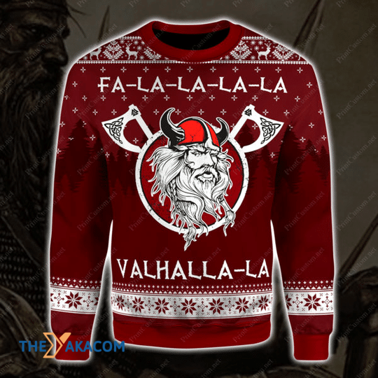 Merry Xmas With Amazing Viking Man Gift For Christmas Party Ugly Christmas Sweater