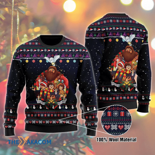 Merry Xmas With Hagrid And Friends Gift For Christmas Party Ugly Christmas Sweater