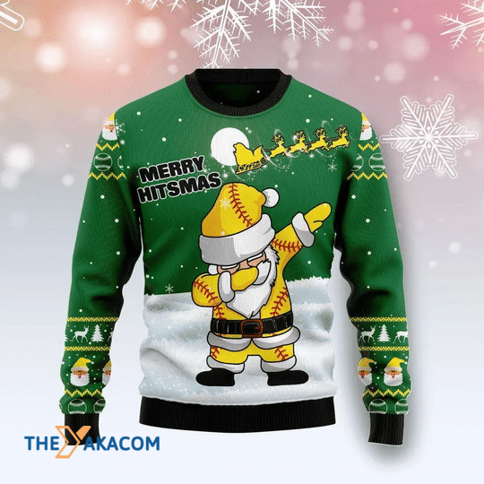 Merry Xmas Yellow Santa Clause Merry Hitsmas Gift For Christmas Party Ugly Christmas Sweater