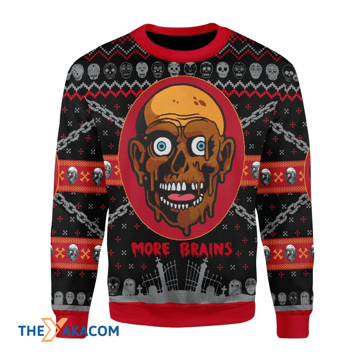 Merry Xmas Zombie Needs More Brains Awesome Gift For Christmas Ugly Christmas Sweater