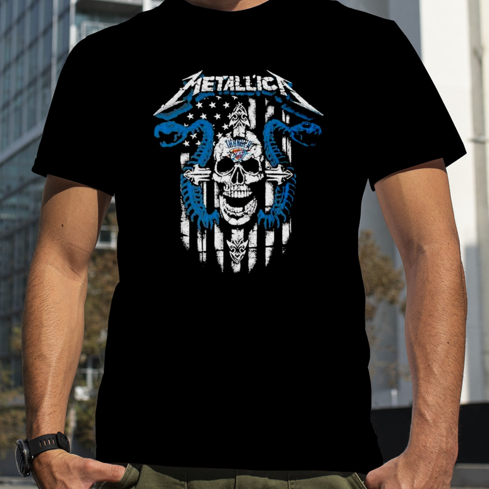 Metallica Snake Skull Oklahoma City Thunder Logo Gildan 2023 shirt