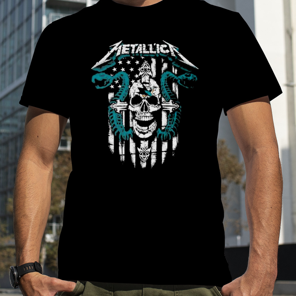 Metallica Snake Skull San Jose Sharks Logo Gildan 2023 shirt