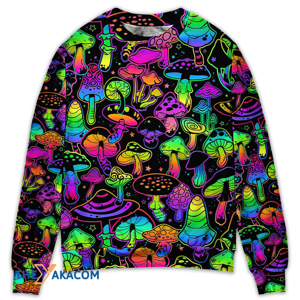 Mushroom Stunning Neon Magic Amazing Style Gift For Lover Ugly Christmas Sweater