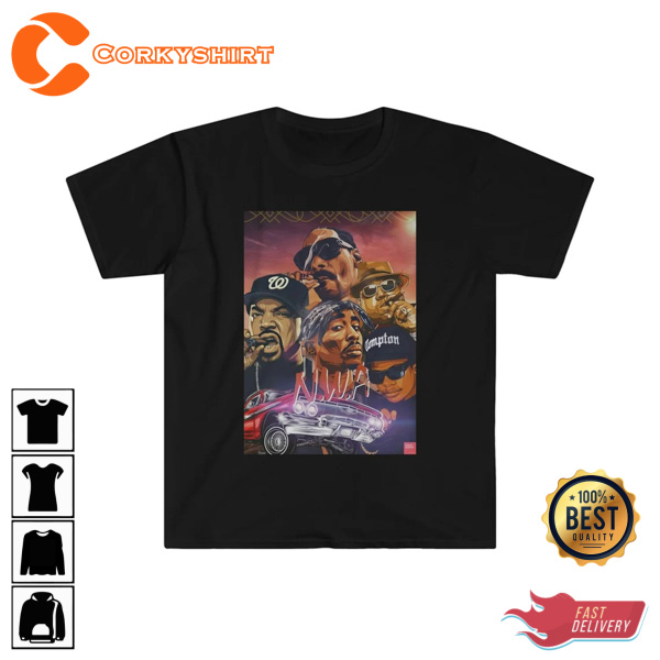 NWA Gift for Fans Hip Hop Rap Unisex Graphic T-Shirt Design