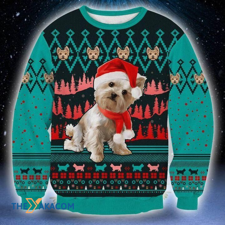 Naive Yorkshire Terrier Dog Gift For Christmas Ugly Christmas Sweater