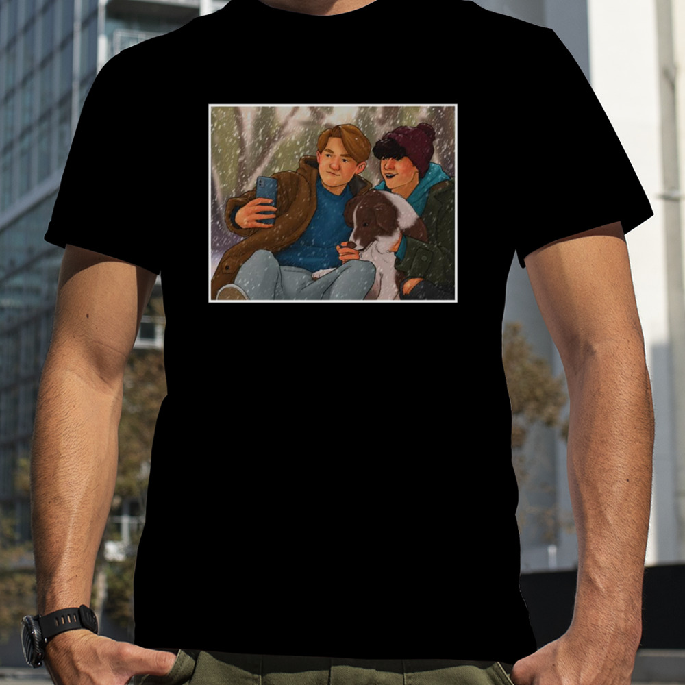 Nick And Charlie Heartstopper Snow Day Drawing Nellie shirt