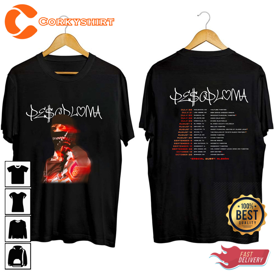 Peso Pluma Doble P Tour 2023 Music Concert T-shirt