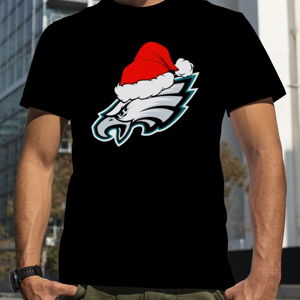 Philadelphia Eagles logo Santa Hat Christmas 2023 Shirt