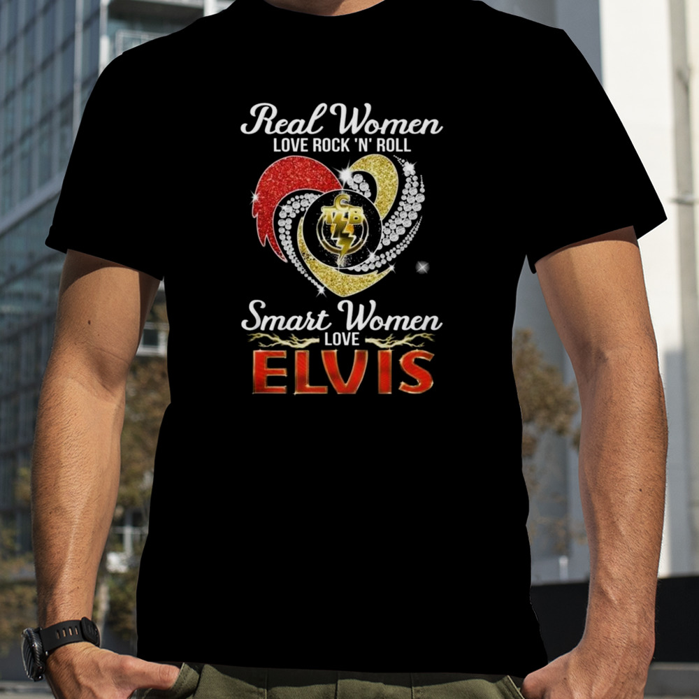 Real Women Love Rock ‘n’ Roll Tcb Smart Women Love Elvis Heart T-shirt