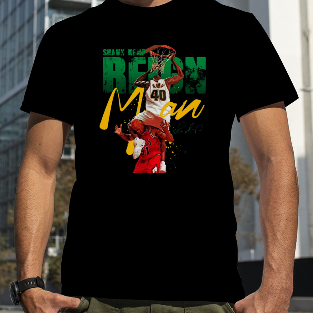 Retro Supersonics Shawn Kemp Dunk shirt