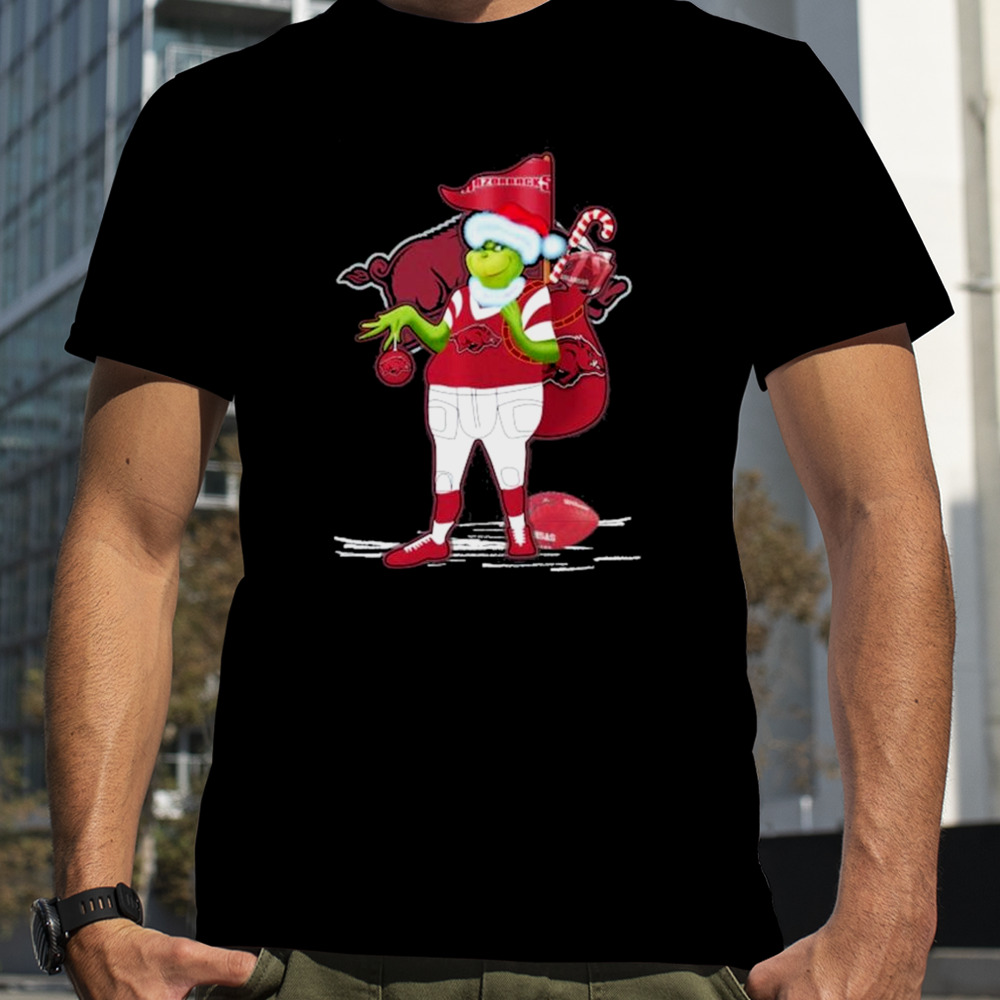 Santa Grinch Arkansas Razorbacks Gift Christmas shirt