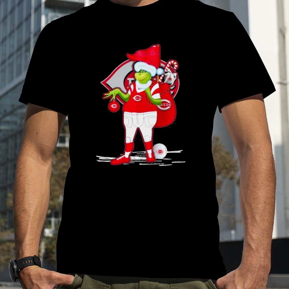 Santa Grinch Cincinnati Reds Gift Christmas shirt