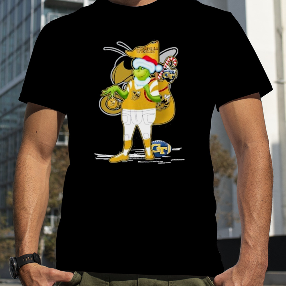 Santa Grinch Georgia Tech Yellow Jackets Gift Christmas shirt