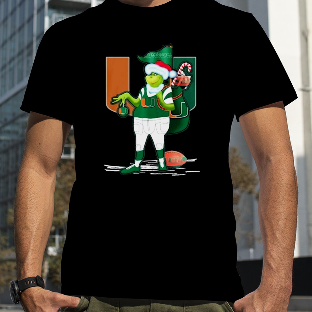 Santa Grinch Miami Hurricanes Gift Christmas shirt