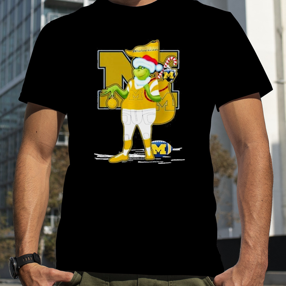 Santa Grinch Michigan Wolverines Gift Christmas shirt