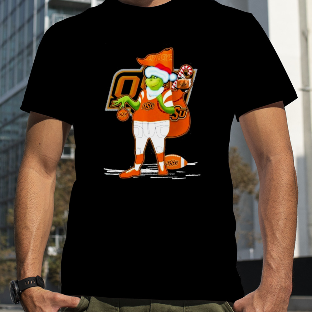 Santa Grinch Oklahoma State Cowboys Gift Christmas shirt