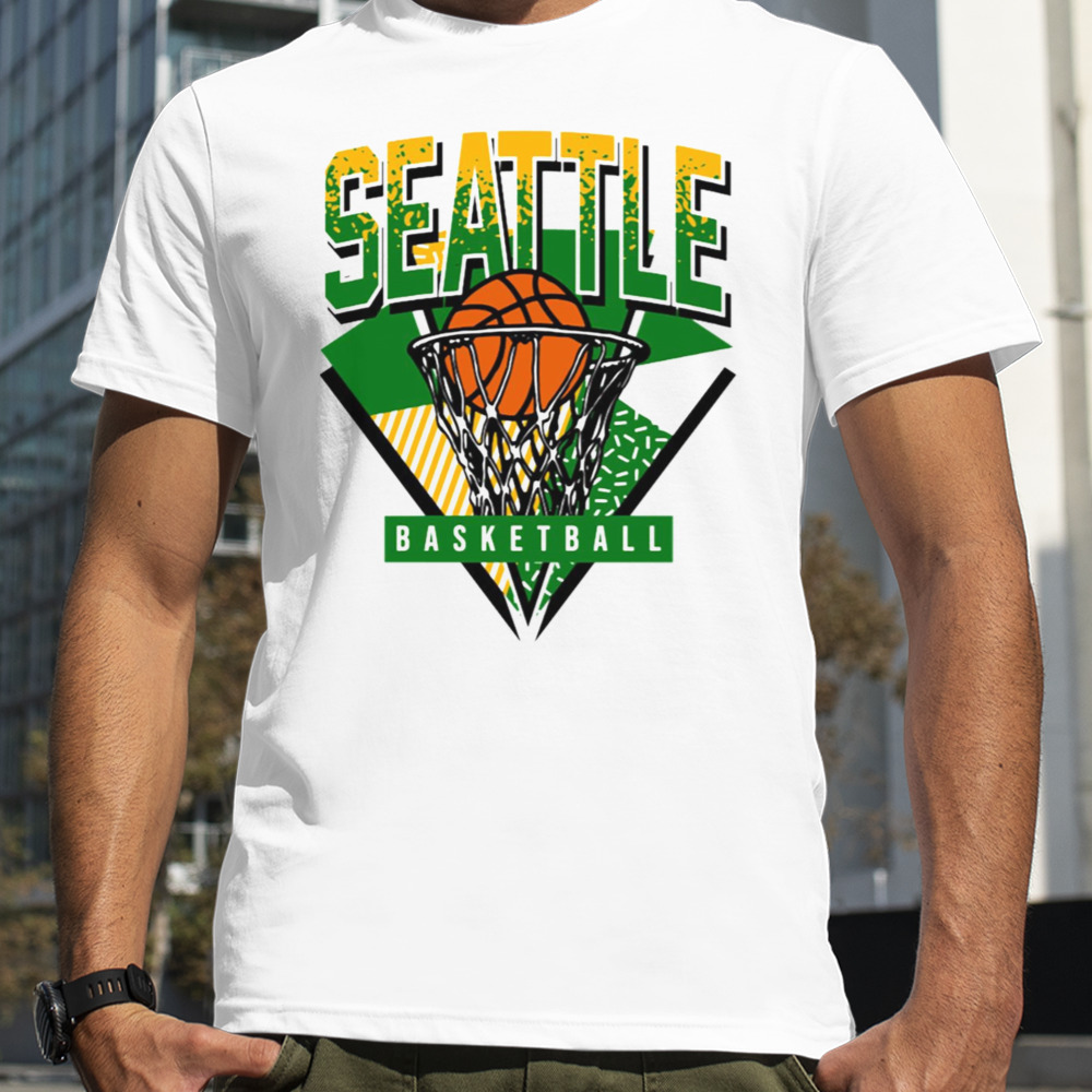 Seattle Basketball 90s Throwback Supersonics shirt