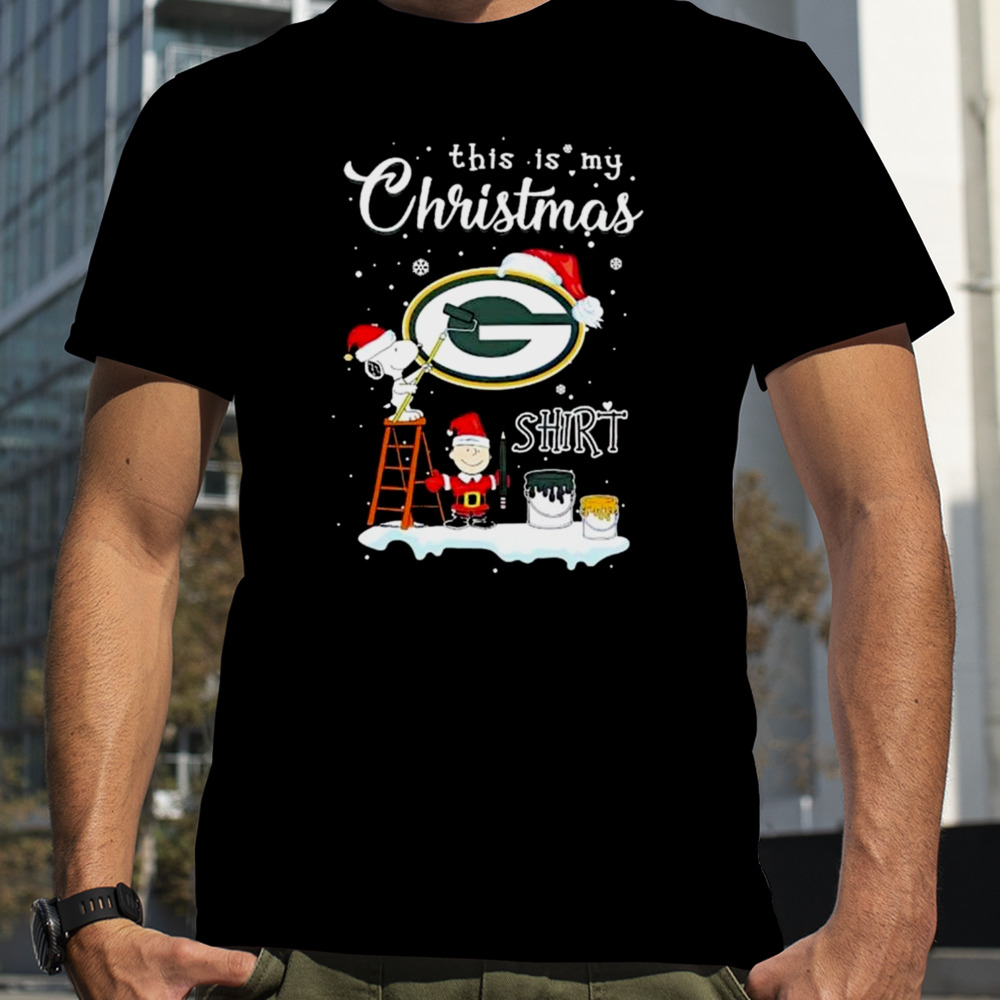 Snoopy And Charlie Brown Nfl Green Bay Packers This Is My Christmas T-shirts