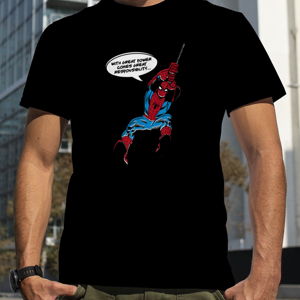 Spider-man Great Power Comes Great Responsibility shirt