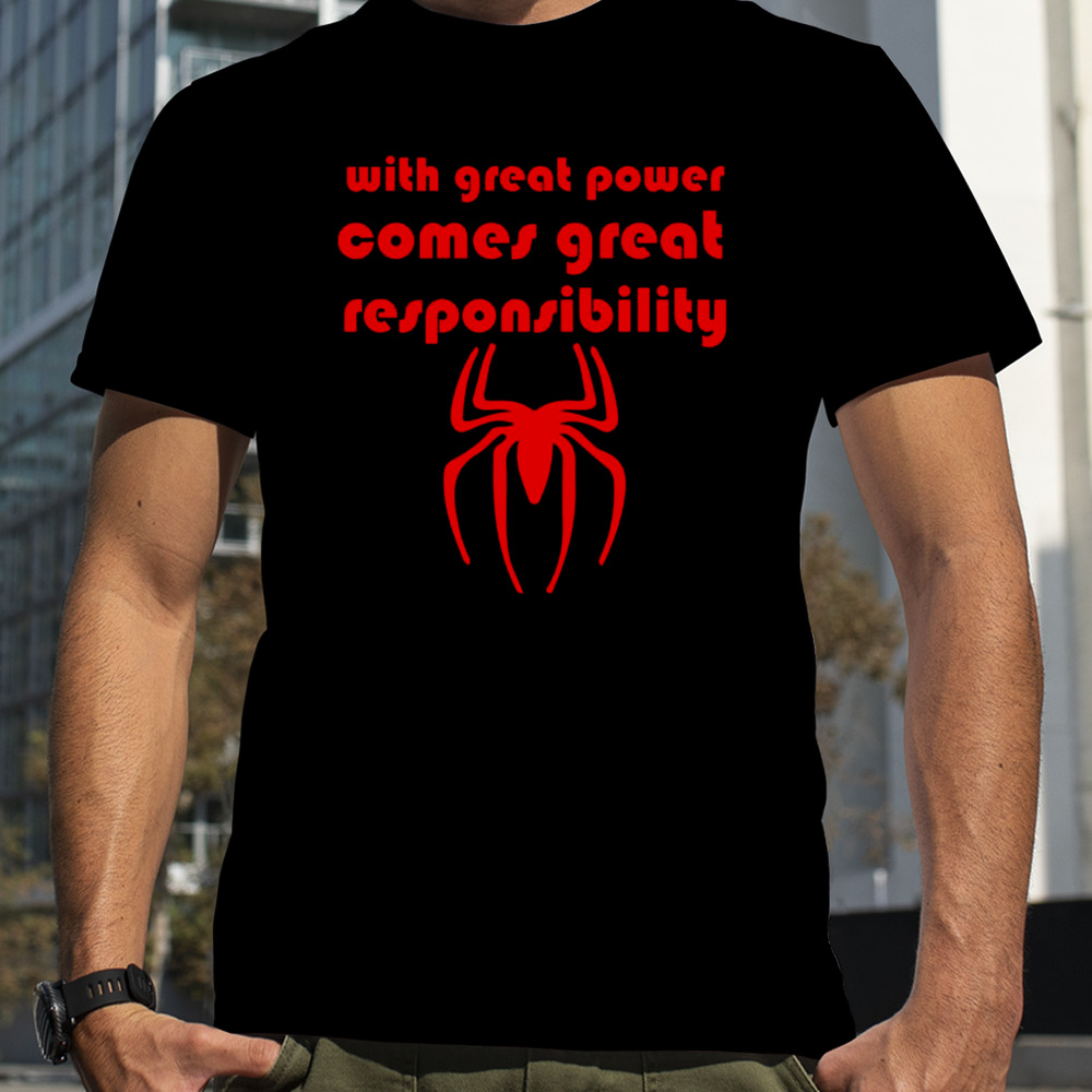 Super Villain Comic Great Powers Comes Great Responsibility shirt