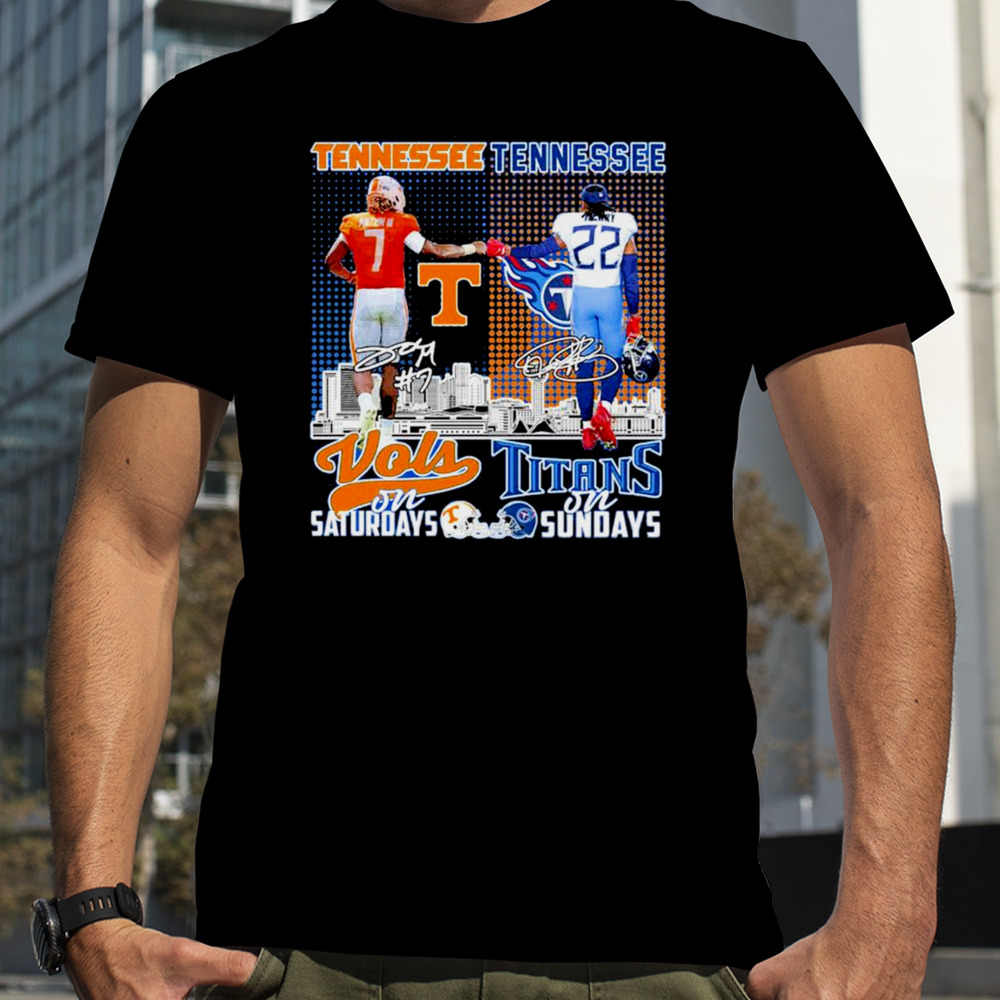 Tennessee Vols On Saturdays And Tennessee Titans On Sundays Shirt