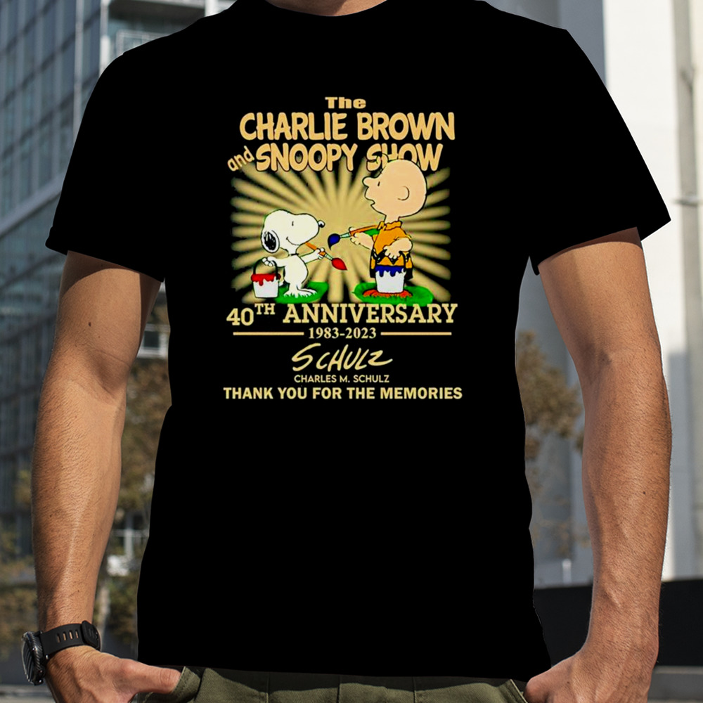 The Charlie Brown And Snoopy Show 40th Anniversary 1983 – 2023 Charles M.Schulz Thank You For The Memories T-Shirt