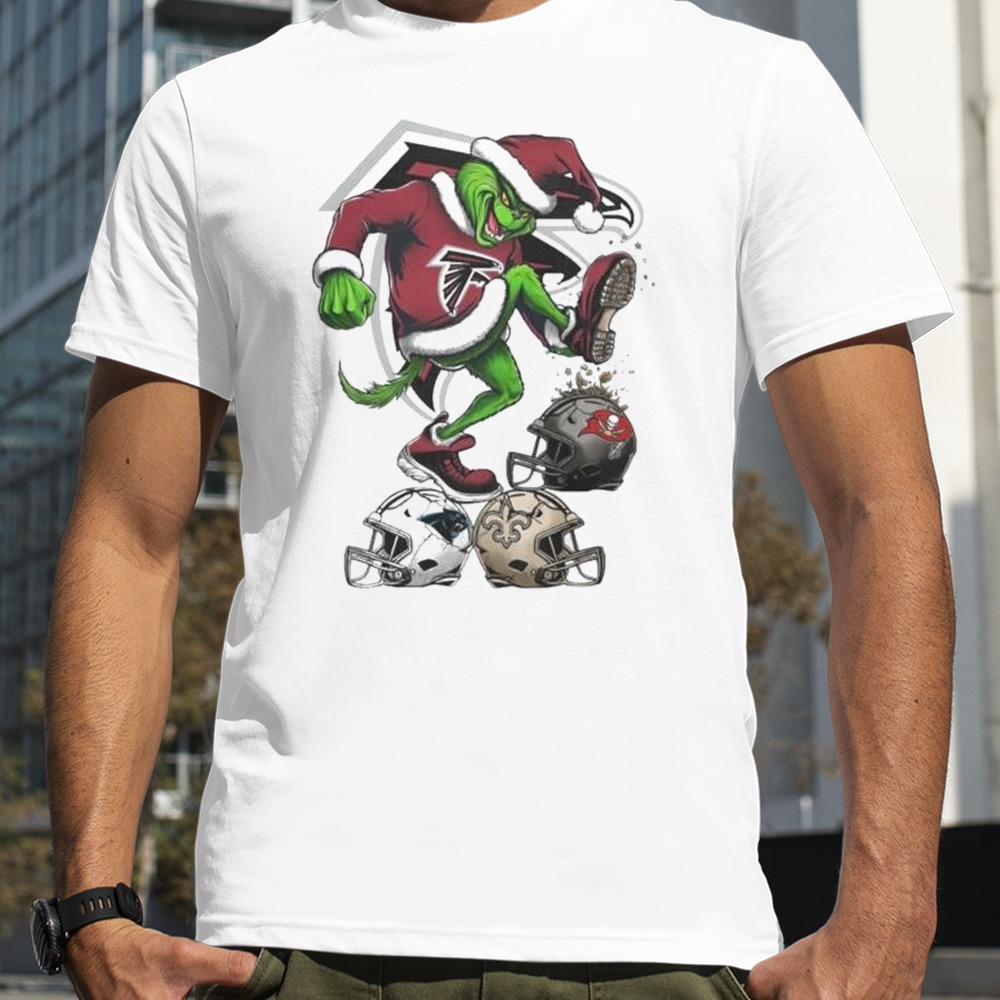 The Grinch Atlanta Falcons Stomp On NFL Teams Christmas Logo shirt