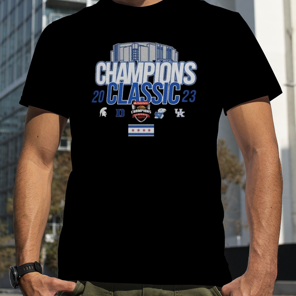 4 Team 2023 Champions Classic Building Slant Chicago Shirt