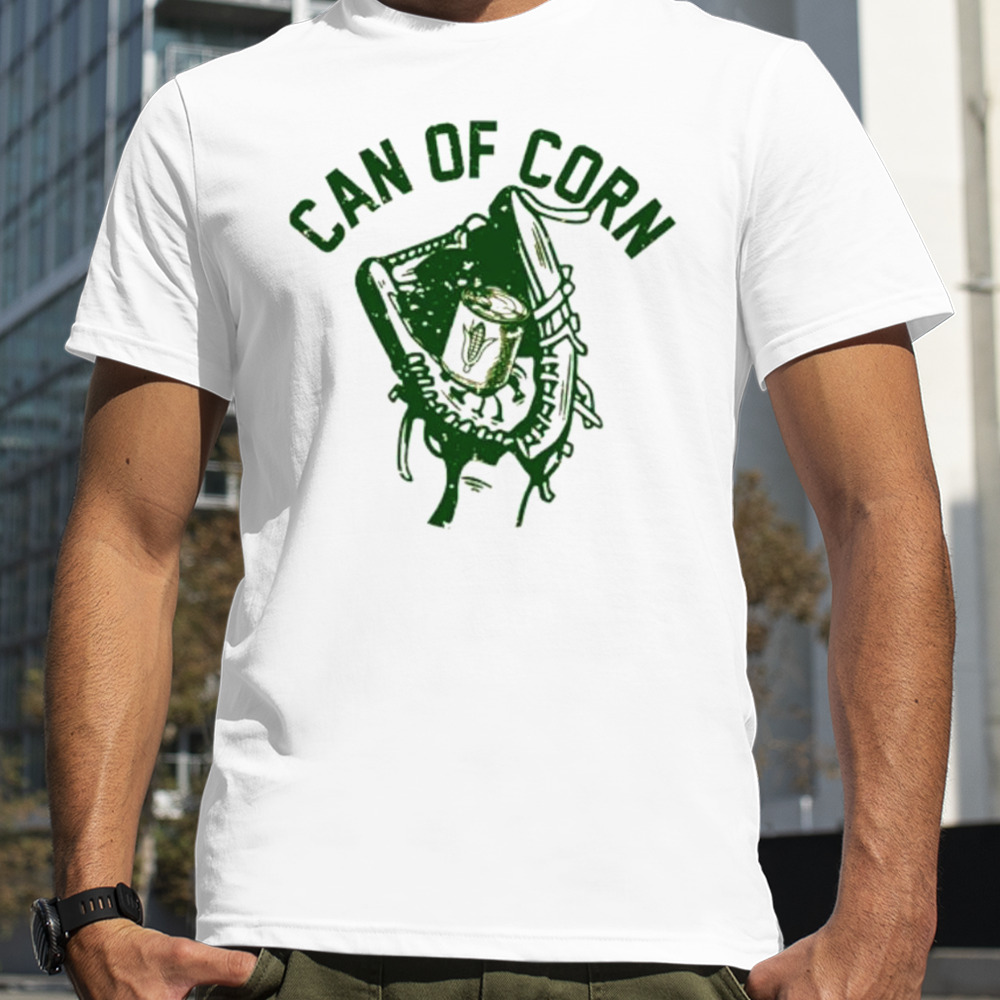 Can of corn baseball shirt