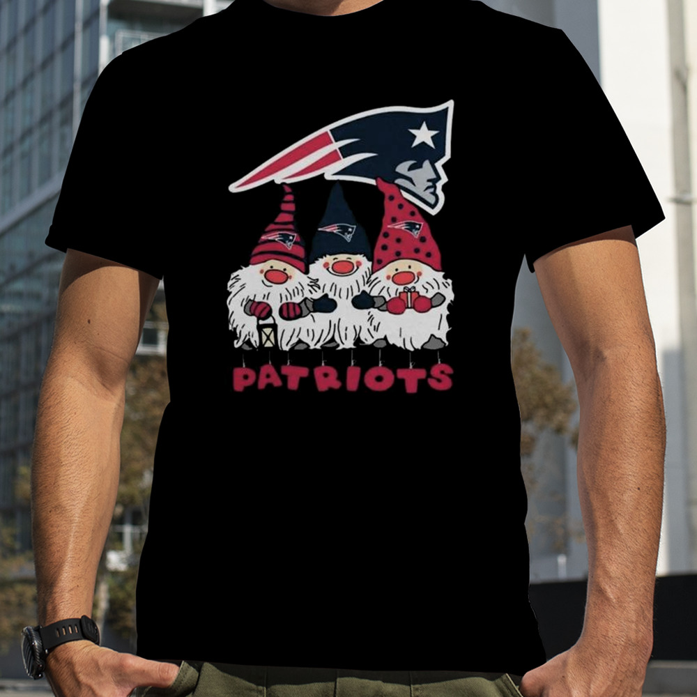 Happy Merry Christmas The Gnomes New England Patriots Logo Shirt