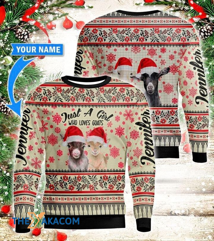 Personalized Christmas Day's Goats Gift For Christmas Ugly Christmas Sweater