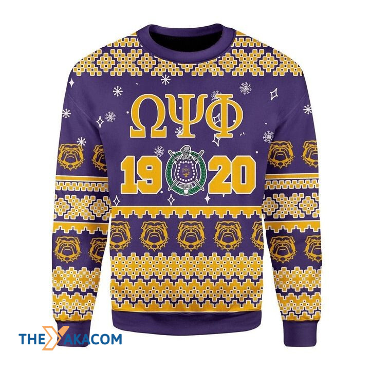 Pitbull Patterns Omega Psi Gift For Christmas Ugly Christmas Sweater