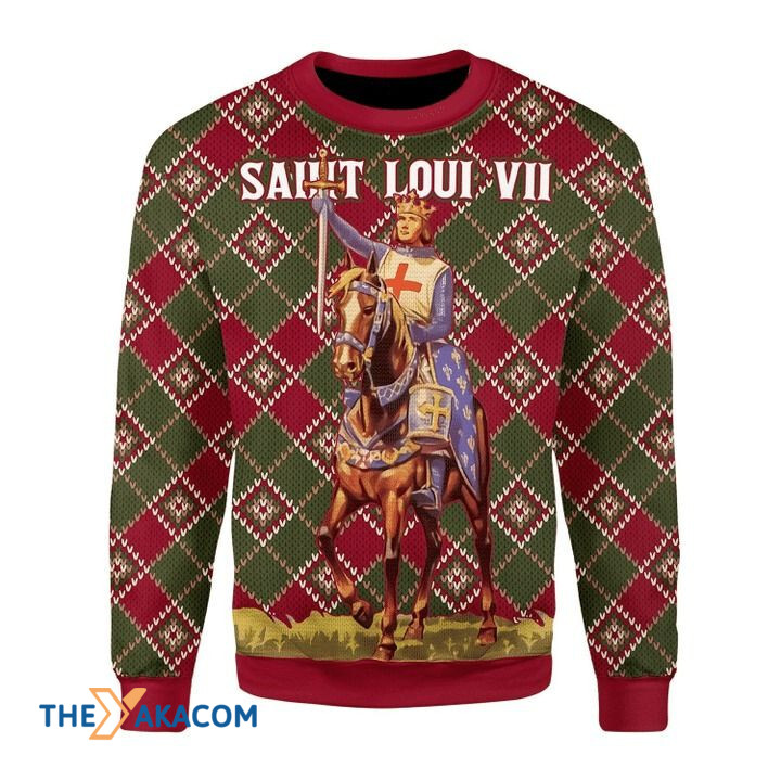 Saint Loui VII Gift For Christmas Ugly Christmas Sweater