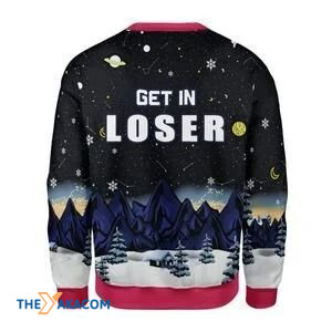 Santa Claus Get In Loser In Ufo Gift For Christmas Ugly Christmas Sweater