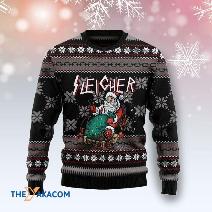 Santa Claus Is A Sleigher Gift For Christmas Ugly Christmas Sweater