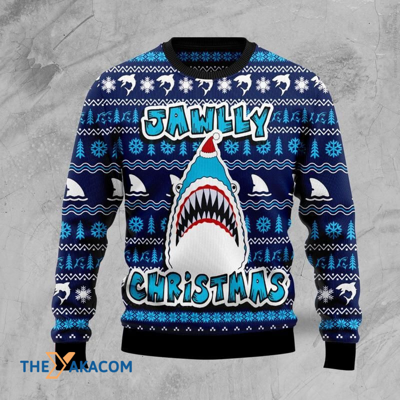 Shark Jawlly Christmas Awesome Gift For Christmas Ugly Christmas Sweater