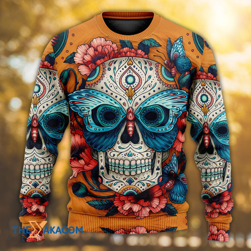 Ugly christmas cheap sweater skulls