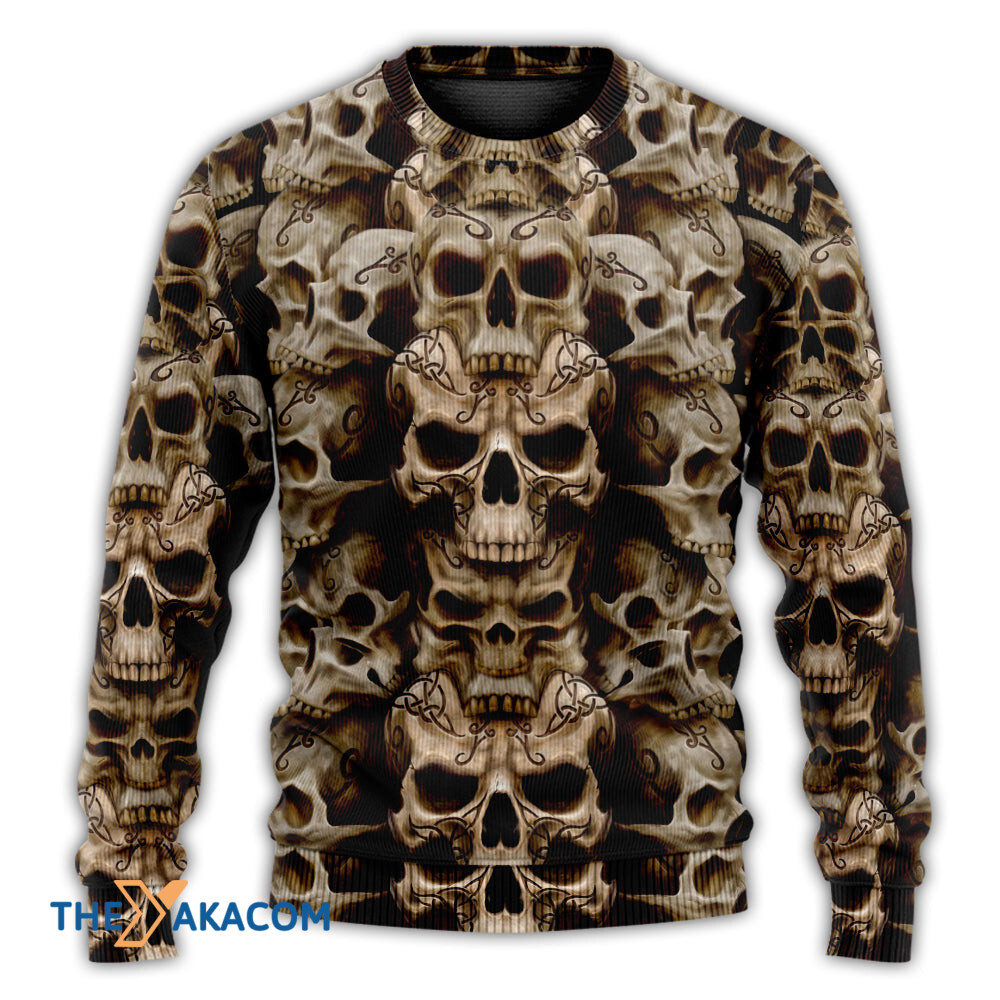 Skull Dark Inside Everyone Gift For Lover Ugly Christmas Sweater