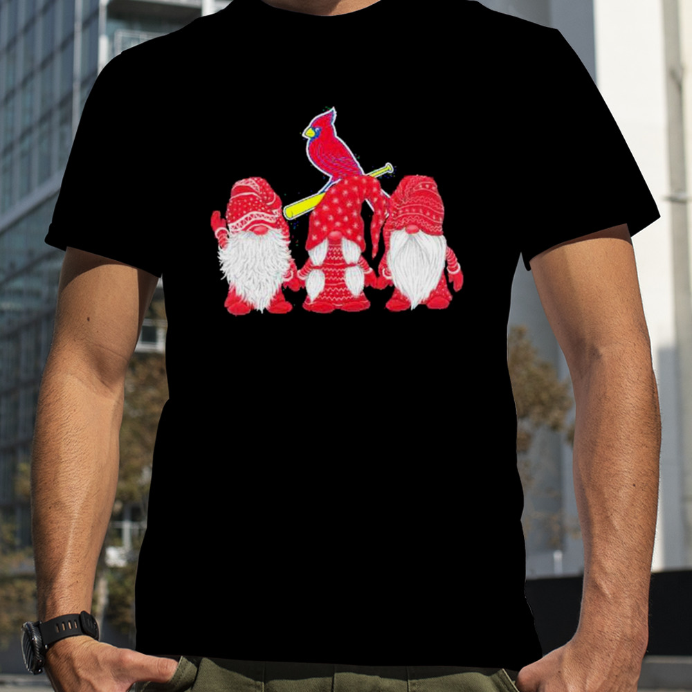 St Louis Cardinals Gnomes Merry Christmas Shirt