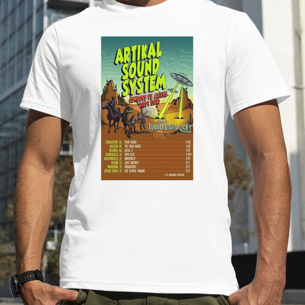 Artikal Sound System Cowboys Vs Aliens 2024 Tour T-shirt