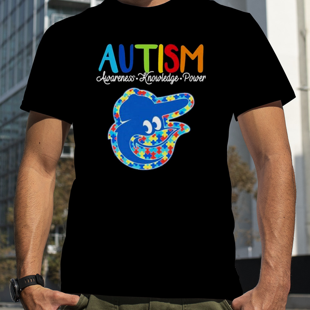 Baltimore Orioles Autism Awareness Knowledge Power shirt