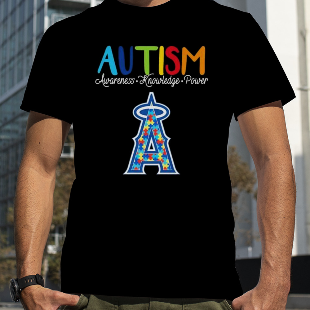 Los Angeles Angels Autism Awareness Knowledge Power Shirt