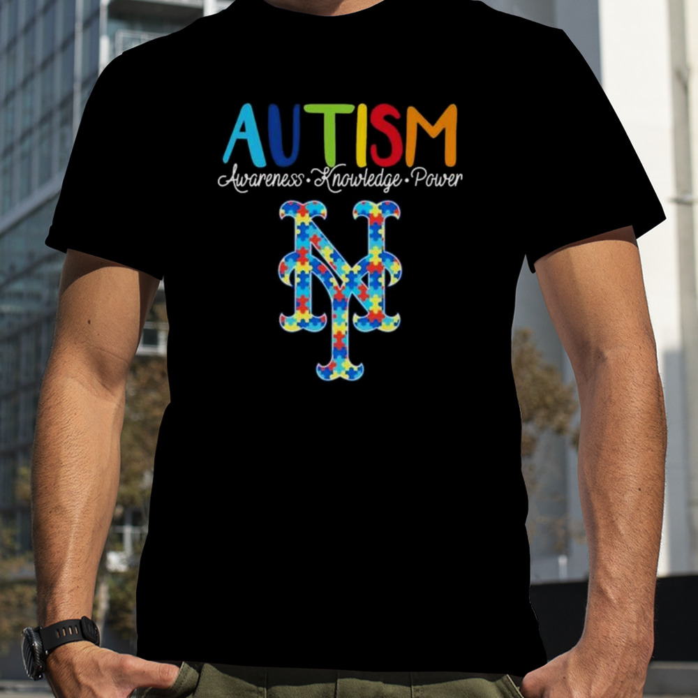 New York Mets Autism Awareness Knowledge Power Shirt